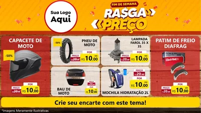 Modelo de TV para TV Horizontal com o tema Fim de Semana Rasga Preços para Moto peças
