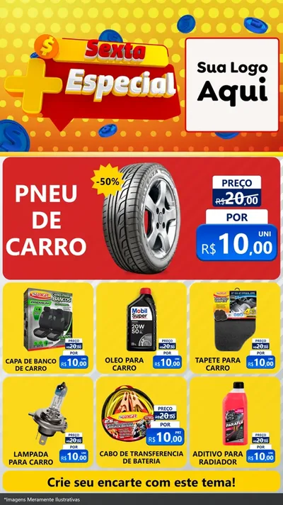 Modelo de Rede Social para Stories com o tema Sexta Mais Especial para Auto peças