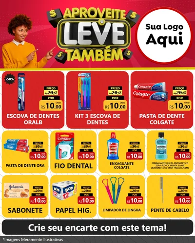 Modelo de Rede Social para Feed Instagram com o tema Aproveite e Leve Também para Higiene Pessoal