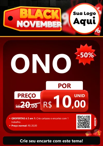 Modelo de Cartaz para Cartaz A4 Vertical com o tema Black November para Óticas