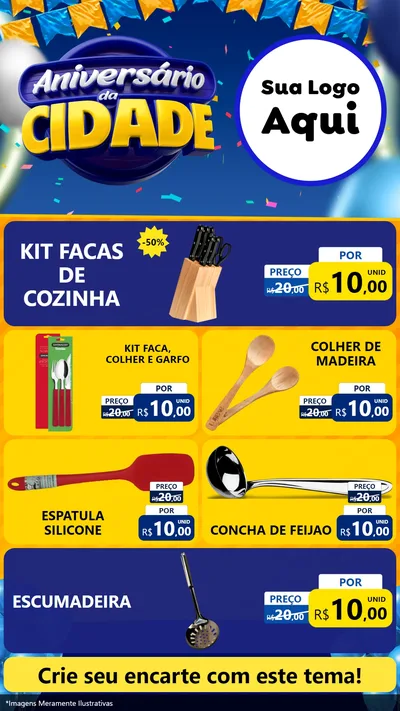 Modelo de TV para TV Vertical com o tema Aniversário da Cidade para Utilidades Domésticas