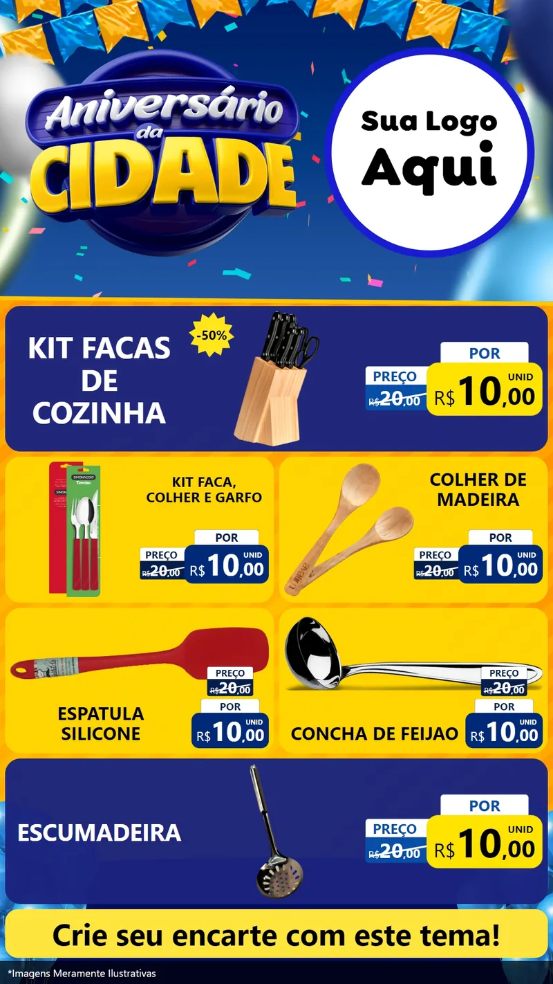 Modelo de TV para TV Vertical com o tema Aniversário da Cidade para Utilidades Domésticas