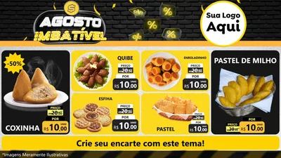 Modelo de TV para TV Horizontal com o tema Agosto Imbatível para Salgadaria