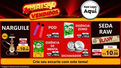 Modelo de TV para TV Horizontal com o tema Mais Vendidos para Tabacaria