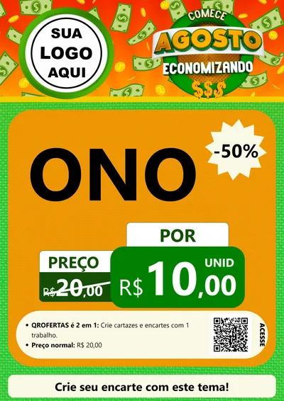 Modelo de Cartaz para Cartaz A4 Vertical com o tema Comece Agosto Economizando para Óticas