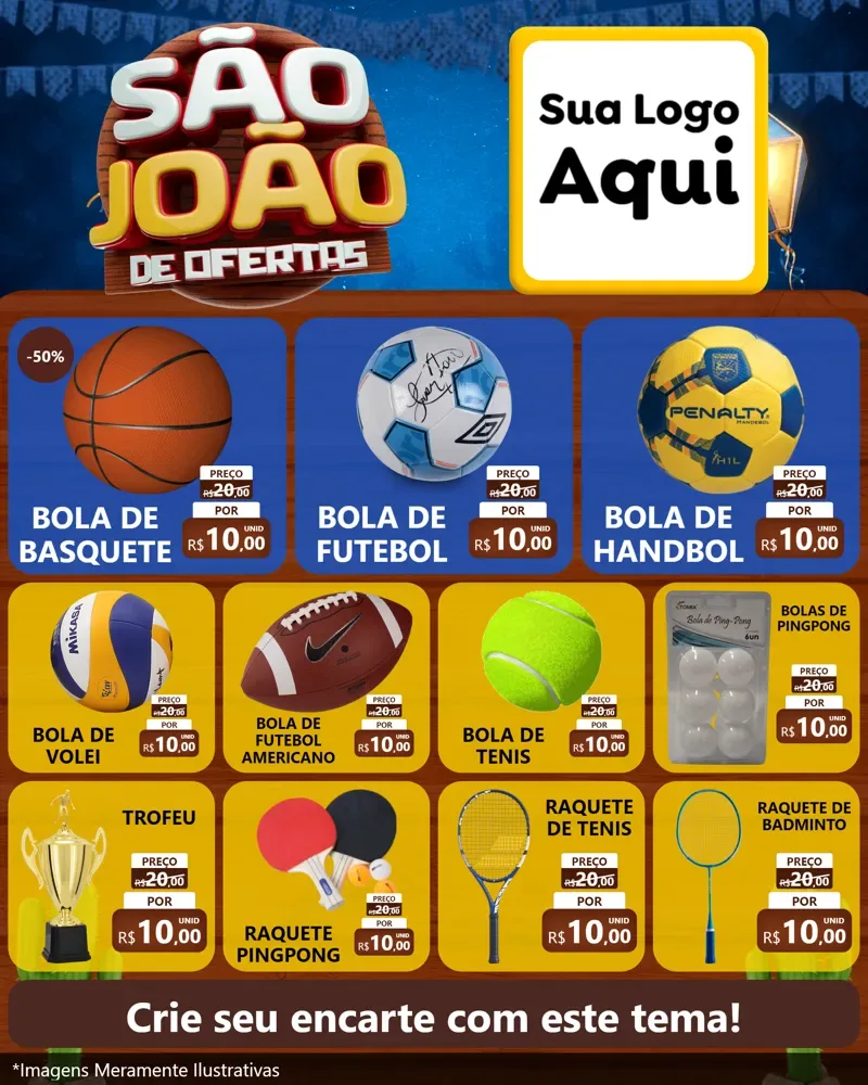 Modelo de Rede Social para Feed Instagram com o tema São João Ofertas Imbatíveis! - Junina para Artigos Esportivos