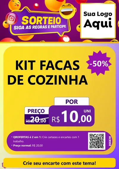 Modelo de Cartaz para Cartaz A4 Vertical com o tema Sorteio para Utilidades Domésticas