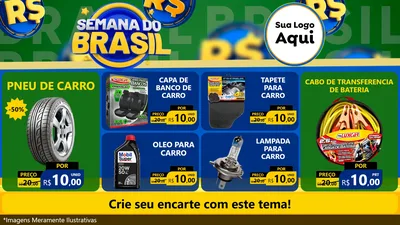 Modelo de TV para TV Horizontal com o tema Semana Do Brasil para Auto peças