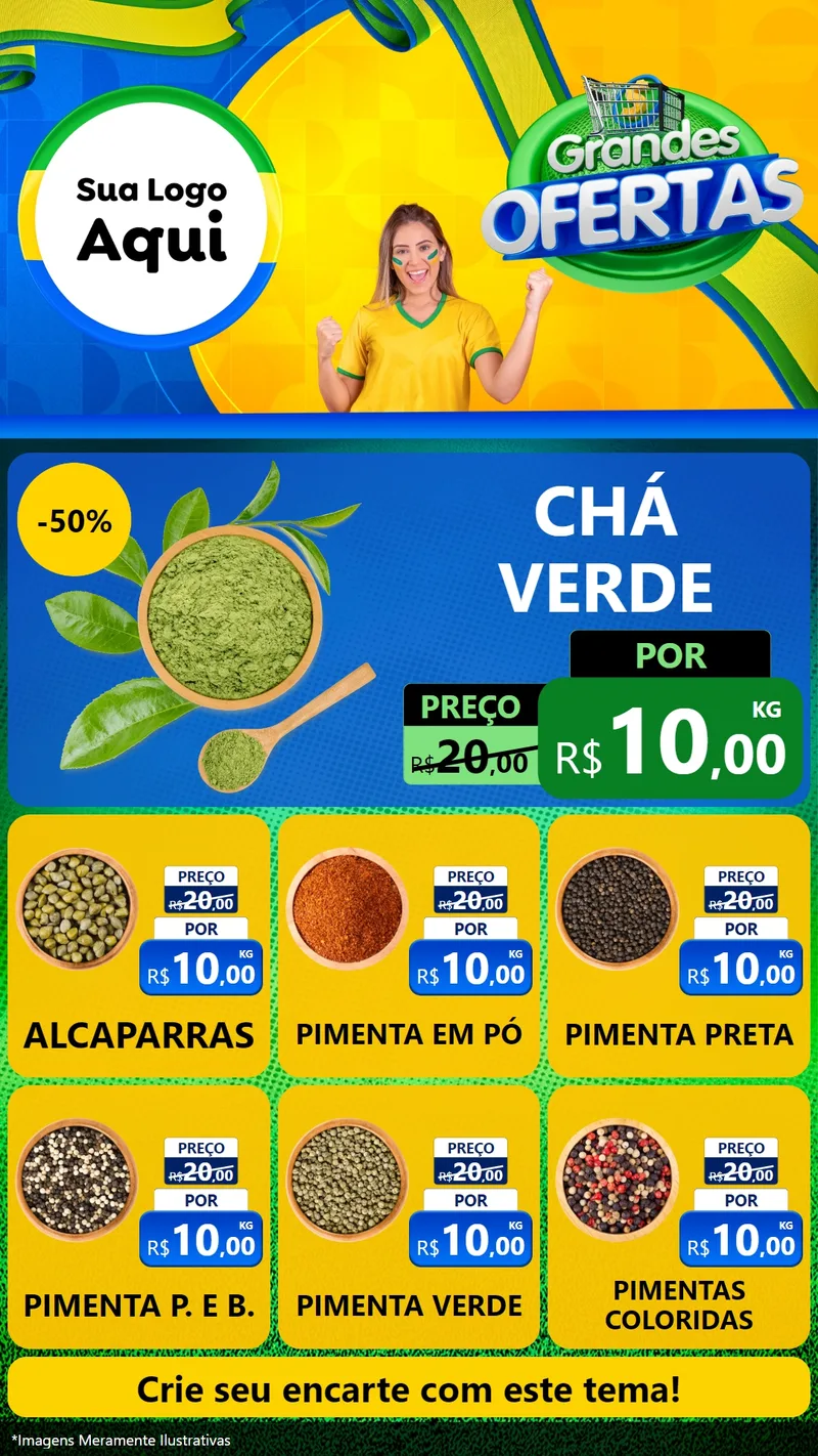 Modelo de Rede Social para Stories com o tema Grandes Ofertas para Produtos Naturais