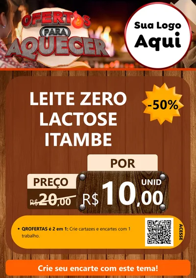 Modelo de Cartaz para Cartaz A4 Vertical com o tema Ofertas Para Aquecer para Frios e Laticínios