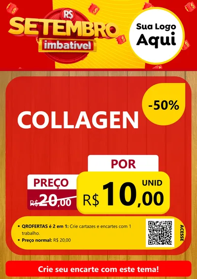 Modelo de Cartaz para Cartaz A4 Vertical com o tema Setembro Imbatível para Suplementos alimentares