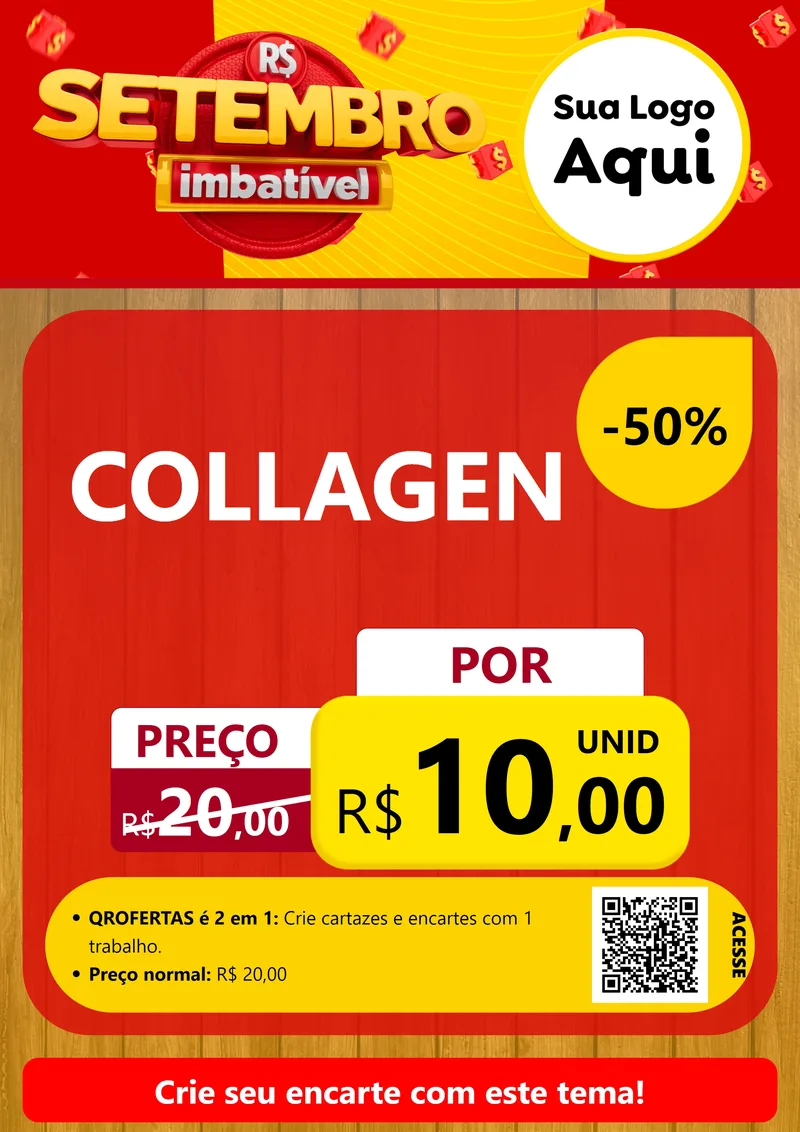 Modelo de Cartaz para Cartaz A4 Vertical com o tema Setembro Imbatível para Suplementos alimentares