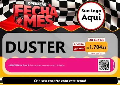 Modelo de Cartaz para Cartaz A4 Horizontal com o tema Operação Fecha Mês - Auto Moto para Concessionaria de Carros