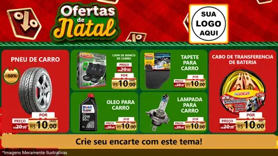 Modelo de TV para TV Horizontal com o tema Ofertas de Natal para Auto peças