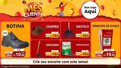Modelo de TV para TV Horizontal com o tema Mês do Cliente para Agropecuária