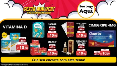 Modelo de TV para TV Horizontal com o tema Sexta Maluca! para Farmácia