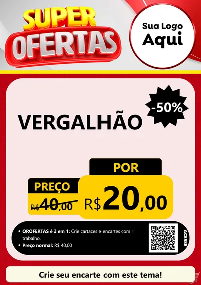 Modelo de Cartaz para Cartaz A4 Vertical com o tema Super Ofertas para Ferragens